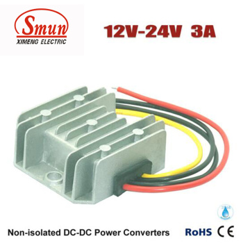 Fuente de alimentación del coche del convertidor de 12V-24VDC 3A DC-DC con IP68 impermeable